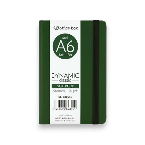 Picture of A6 LINED NOTEBOOK GREEN LEATHER